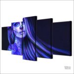 Tableau artistique représentant des nuances de violet