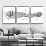 Tableau calligraphie islam noir et blanc