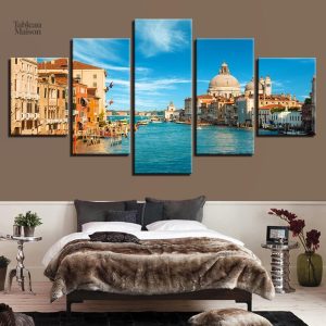 Tableau Grand Canal à Venise, œuvre artistique en couleurs vives