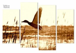 Art mural mettant en scène des oiseaux migrateurs