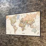 Art mural carte du monde pour voyageur passionné
