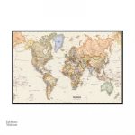 Décoration intérieure : carte du monde avec pays identifiés