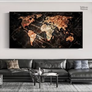 Tableau carte du monde industrielle