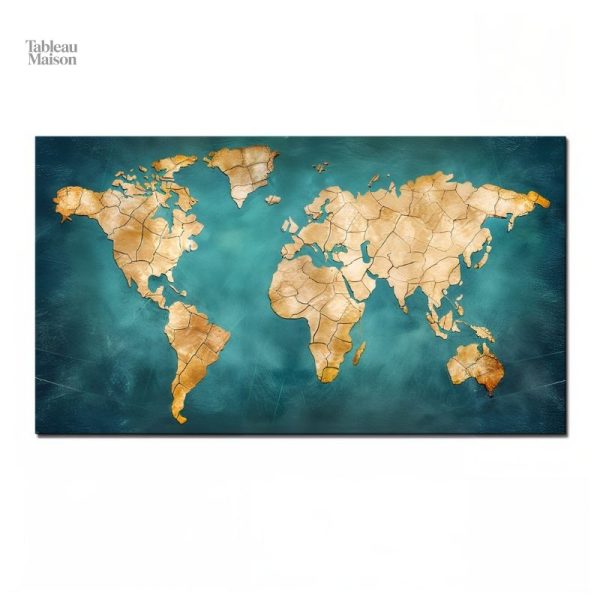 Décoration murale moderne avec carte du monde