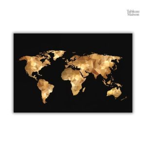 Tableau mural carte du monde en couleurs modernes