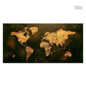 Tableau monde vintage pour intérieur élégant