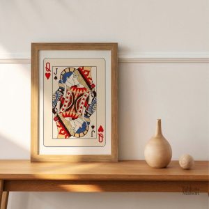 Tableau moderne Valet et Reine