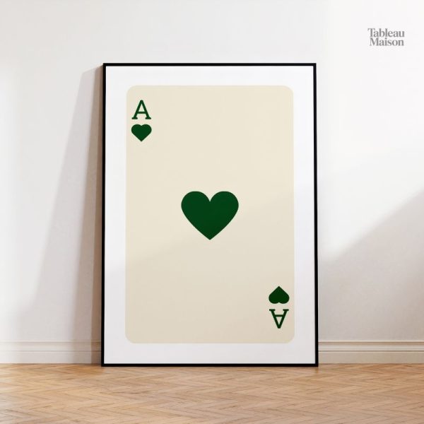 Art mural inspiré des cartes dans des teintes vertes