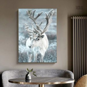 Tableau Cerf Blanc en décoration murale