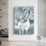 Art mural représentant un cerf majestueux