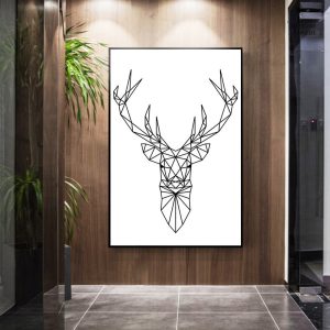 Tableau cerf géométrique en style moderne
