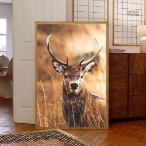 Tableau décoratif représentant un cerf majestueux