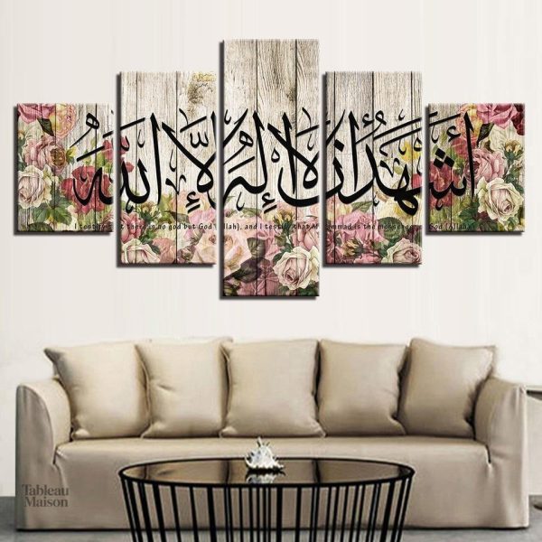 Tableau Chahada fleuri en décoration murale