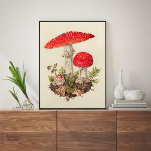 Tableau champignon décoratif pour cuisine moderne