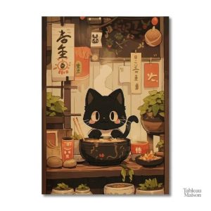 Tableau décoratif représentant un chat asiatique