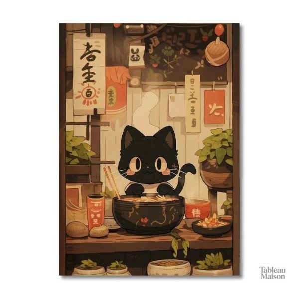 Tableau décoratif représentant un chat asiatique