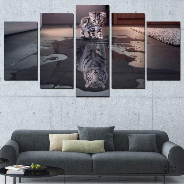 Tableau Chaton devient tigre, art mural félin