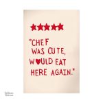 Art mural de cuisine avec design de chef sympathique