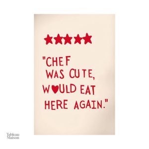 Art mural de cuisine avec design de chef sympathique