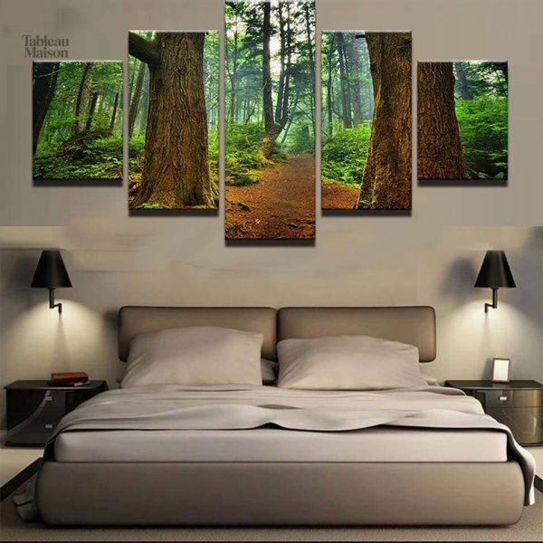 Chemin forestier - tableau décoratif pour salle de bain