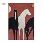 Cheval abstrait, œuvre d'art mural captivante et originale