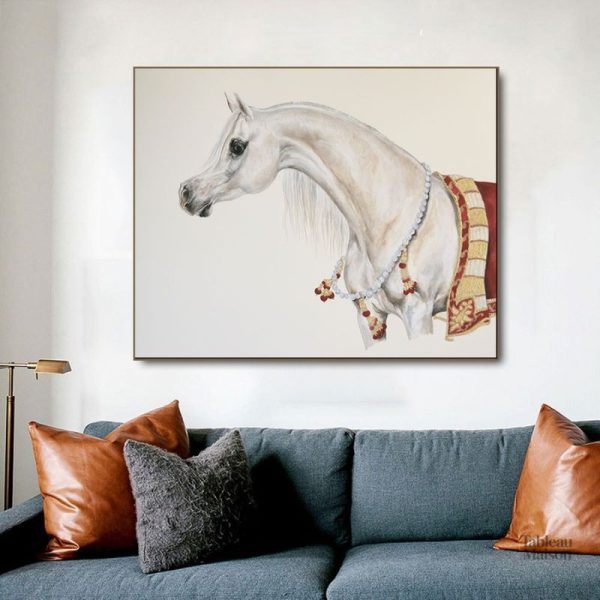 Illustration artistique d'un cheval arabe, symbole de grâce