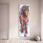 Tableau artistique de cheval avec des teintes vibrantes