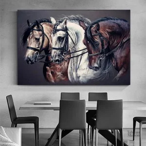 Œuvre d'art mettant en valeur la force d'un cheval de trait