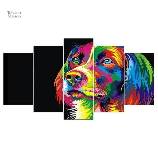 Art mural chien en style pop art moderne