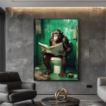 Tableau humoristique pour salle de bain