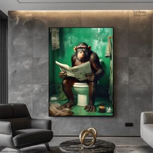 Tableau humoristique pour salle de bain
