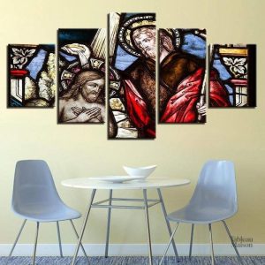 Tableau Vitraux coloré, art mural décoratif