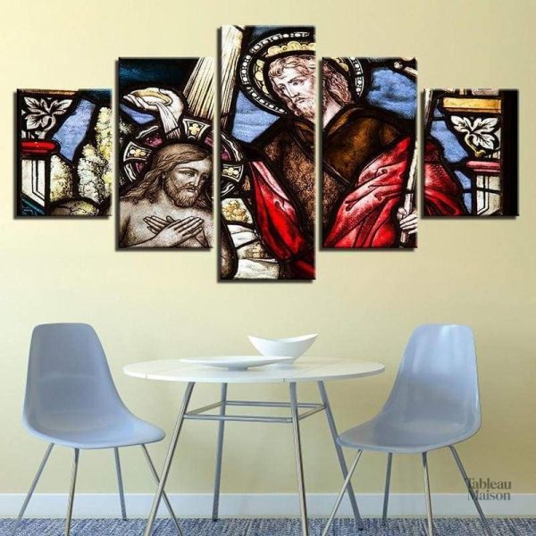 Tableau Vitraux coloré, art mural décoratif