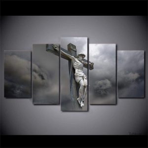 Représentation du Christ sur la croix, tableau religieux