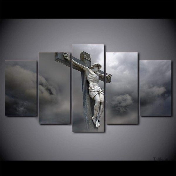 Représentation du Christ sur la croix, tableau religieux