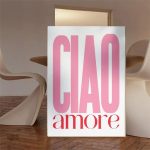 Ciao Amore tableau moderne coloré et vibrant pour décoration intérieure