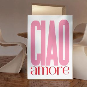 Ciao Amore tableau moderne coloré et vibrant pour décoration intérieure