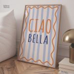 Tableau moderne Ciao Bella avec design artistique contemporain