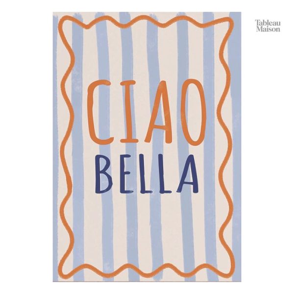 Ciao Bella, tableau moderne illustrant des motifs abstraits vibrants