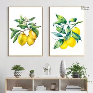 Art mural citrons pour un style frais et coloré