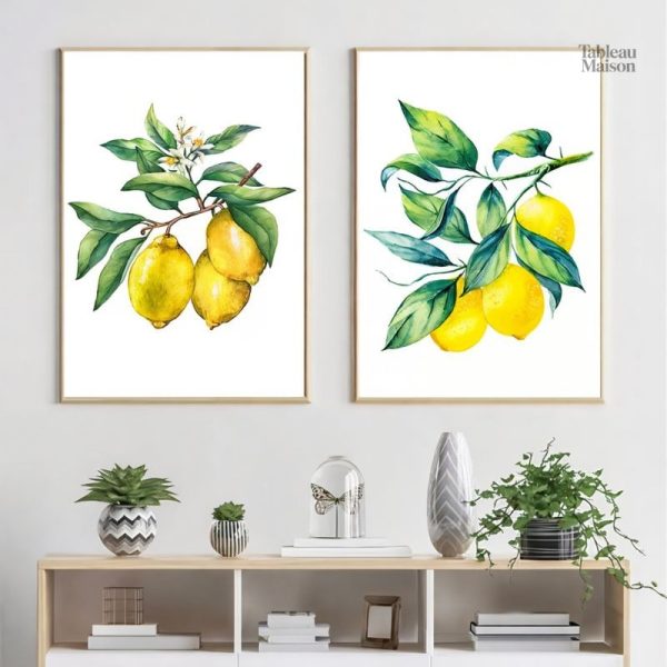 Art mural citrons pour un style frais et coloré