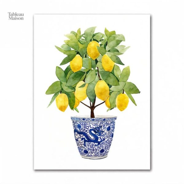 Illustration de citrons, accessoire de cuisine attrayant
