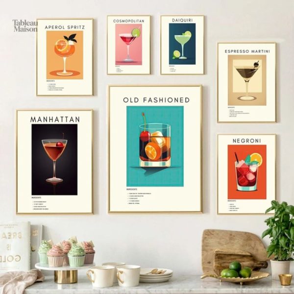 Tableau cocktail pour la cuisine moderne
