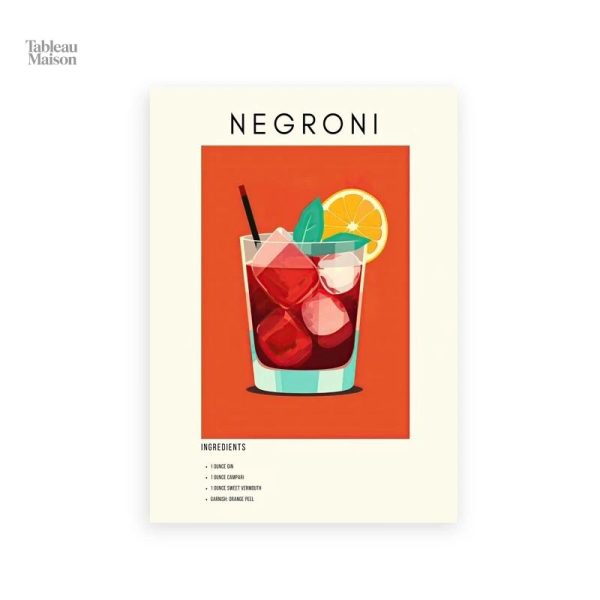 Tableau cuisine inspiré des recettes de cocktails
