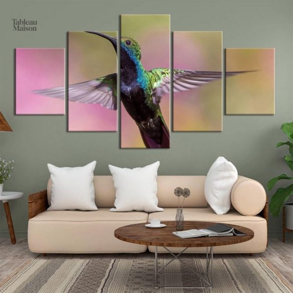 Tableau Colibri coloré sur toile décorative