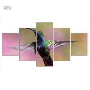 Décoration murale : tableau colibri en pleine volée