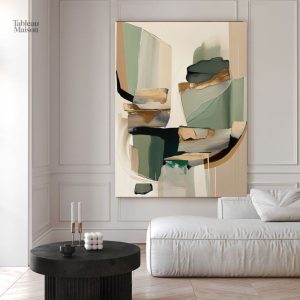 Peinture abstraite colorée pour décoration intérieure