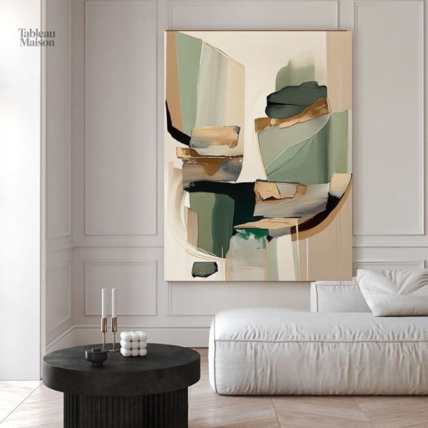 Peinture abstraite colorée pour décoration intérieure