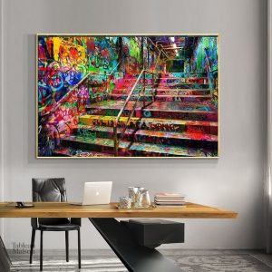 Tableau Coloré Street Art moderne et vibrant