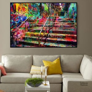 Tableau contemporain inspiré du street art